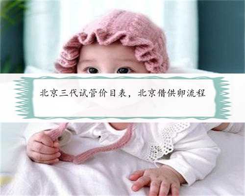 北京三代试管价目表，北京借供卵流程