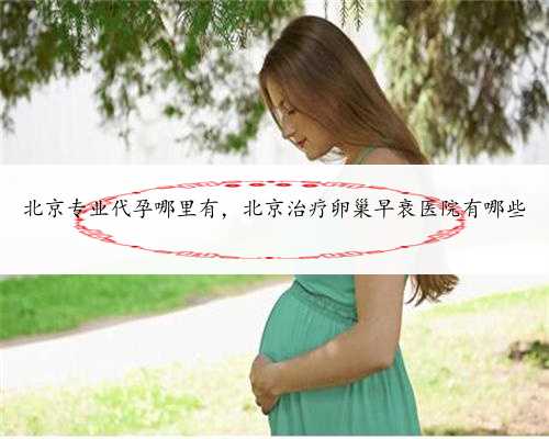 北京专业代孕哪里有，北京治疗卵巢早衰医院有哪些