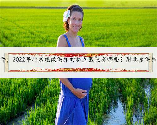 北京知名的代孕，2022年北京能做供卵的私立医院有哪些？附北京供卵试管医院